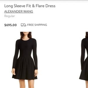 Alexander Wang Long Sleeve Fit & Flare D